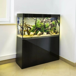 Glossy 150 ST Day&Night akvariumas stačiakampis, juodas, 150x50x63 cm, 3x17 LED - nuotrauka 3