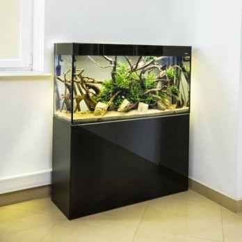 Glossy 150 ST Day&Night akvariumas stačiakampis, juodas, 150x50x63 cm, 3x17 LED