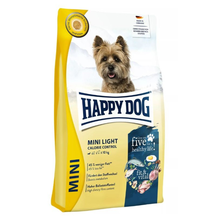 Sausas maistas suaugusiems nutukusiems šunims Happy Dog Mini Light 4kg