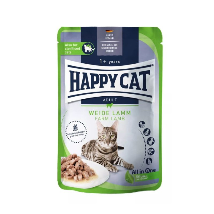 Happy Cat guliašas katėms su ėriena WeideLamm, 85 g