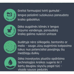 Sušokantis vienmečių augalų pluošto kraikas naminiams gyvūnėliams, 5 l - nuotrauka 2