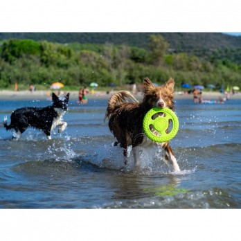 *Žaislas šunims Frisbee guminė skraidanti lėkštė, oranžinė, 22 cm, maxi