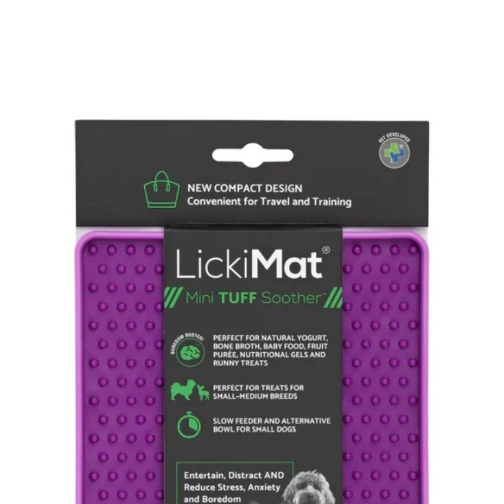 Laižymo kilimėlis LickiMat Dog Mini Tuff Soother, violetinis