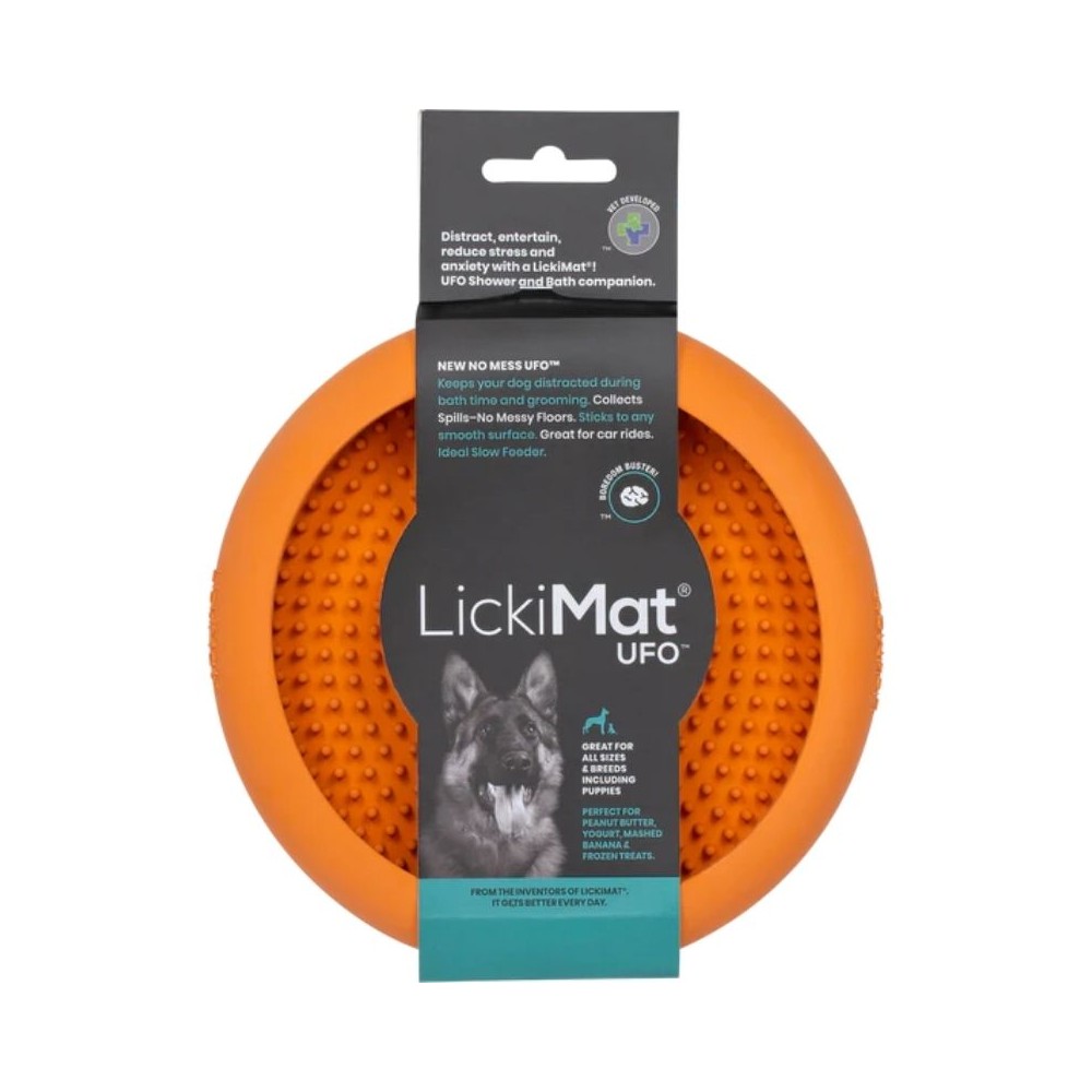 *Laižymo dubenėlis LickiMat Dog Ufo, oranžinis