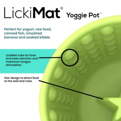 Laižymo puodelis LickiMat Dog Yoggie Pot, žalias - nuotrauka 5