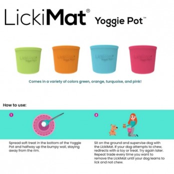 Laižymo puodelis LickiMat Dog Yoggie Pot, rožinis