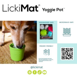 Laižymo puodelis LickiMat Dog Yoggie Pot, raudonas - nuotrauka 3