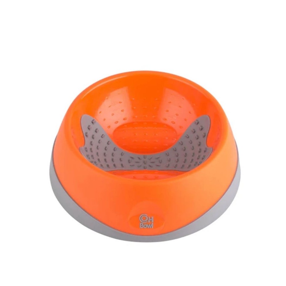 Dubenėlis burnos higienai LickiMat Dog OH Bowl Medium, oranžinis