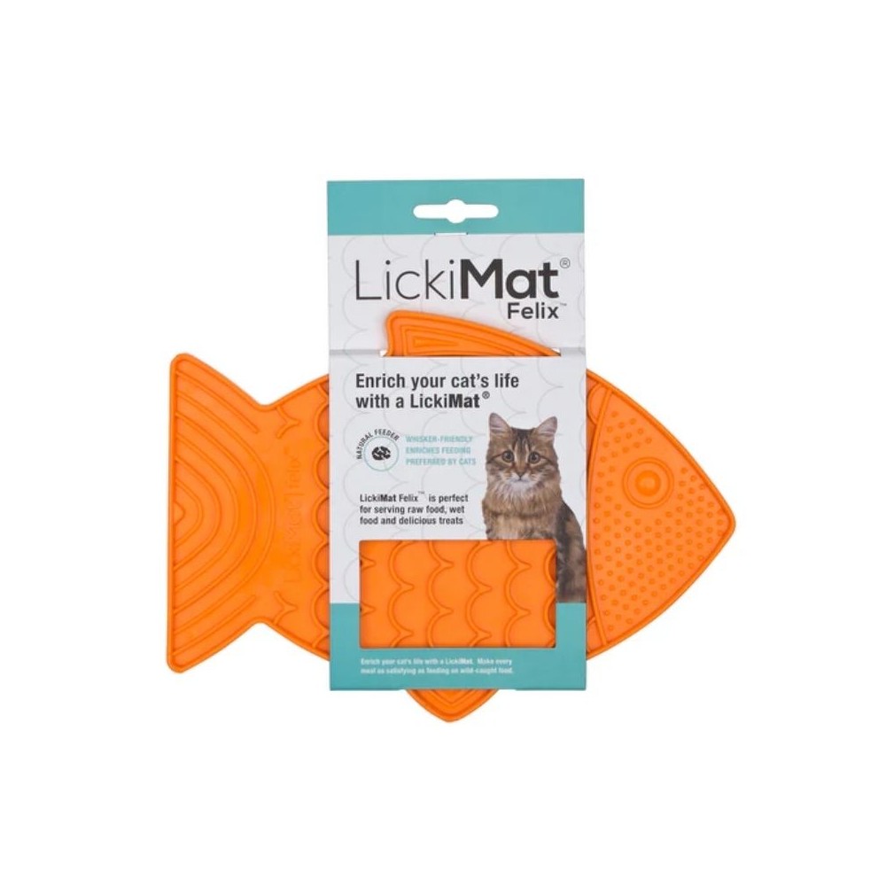 Laižymo kilimėlis LickiMat Cat Felix, oranžinis