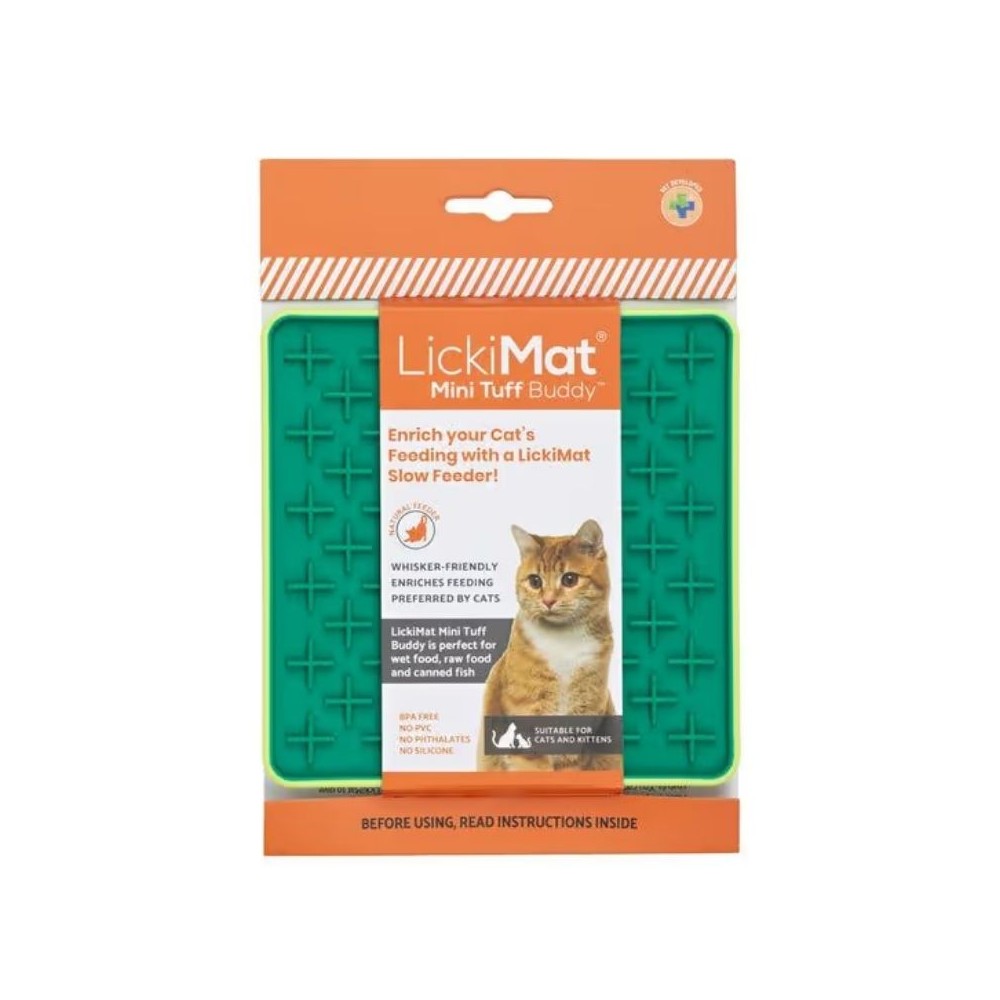 Laižymo kilimėlis LickiMat Cat Buddy Tuff, žalias