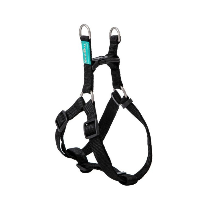 Petnešos Basic Nylon A-Type, juodos, 10 mm x 20-36 cm