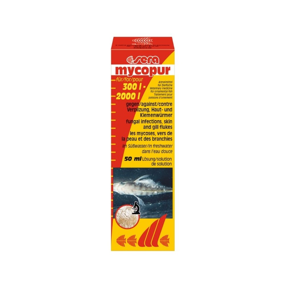 Sera akvariumo priežiūros priemonė Mycopur, 50 ml
