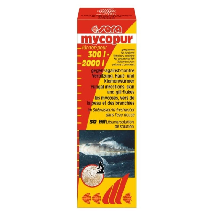Sera akvariumo priežiūros priemonė Mycopur, 50 ml