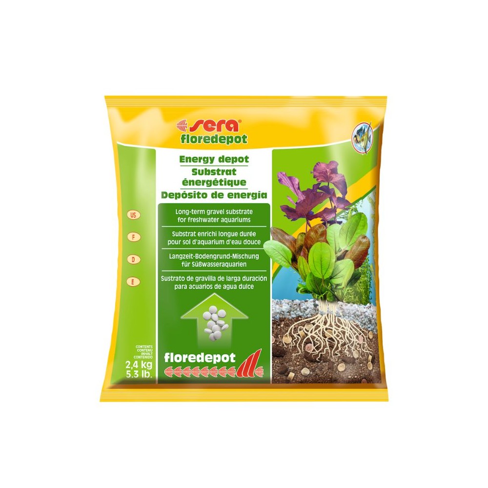 Sera pogruntis akvariumams Floredepot, 2,4 kg (maišelis)