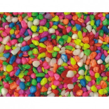 Gruntas akvariumui spalvotas mix 3-5 mm, 1 kg
