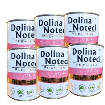 Dolina Noteci Premium konservai šunims su veršiena ir žaliaisiais žirneliais 6x800 g