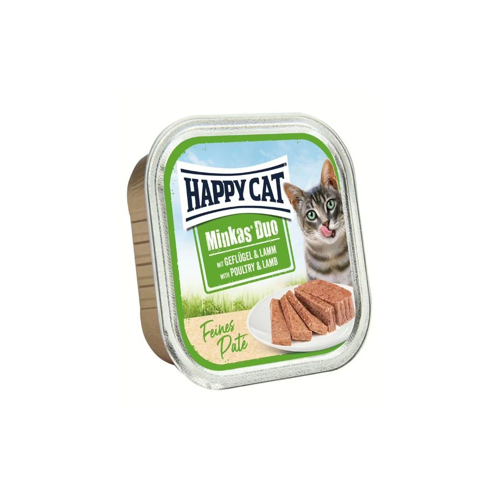 Happy Cat Duo konservai katėms su paukštiena ir ėriena, 100 g