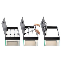 Opti Set 130 akvariumas stačiakampis, juodas, 61x41x56 cm, 130 l - nuotrauka 4