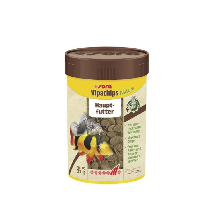 Sera pašaras žuvims Vipachips Nature, 100 ml, 37 g