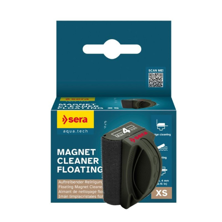 Sera plūduriuojantis magnetas stiklams valyti, XS, 4 mm