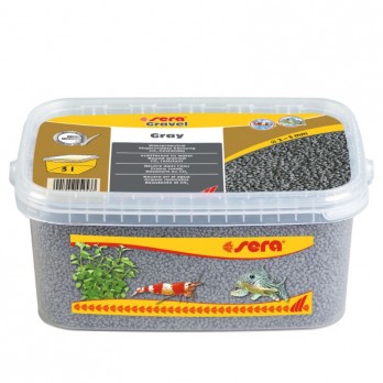 Sera gruntas akvariumui, pilkas, 2-3 mm, 3 l