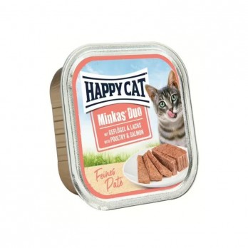 Happy Cat Duo konservai katėms su paukštiena ir lašiša, 100 g