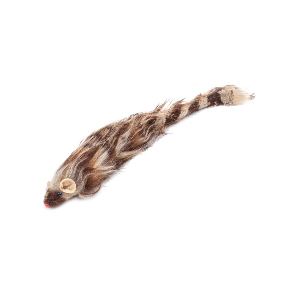 Žaislas katėms pliušinė pūkuota pelė, 30 cm