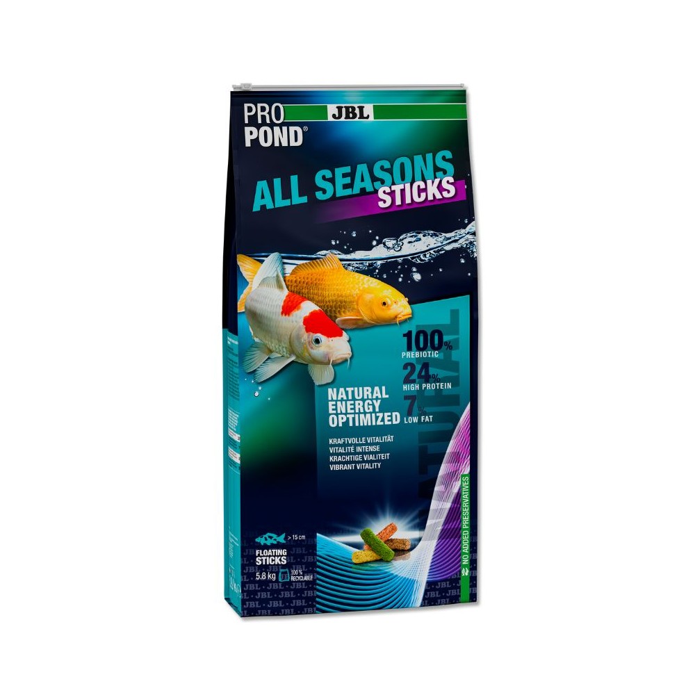 ProPond All Seasons Sticks visavertis pašaras tvenkinių žuvims, M, 5,8 kg, 32 l