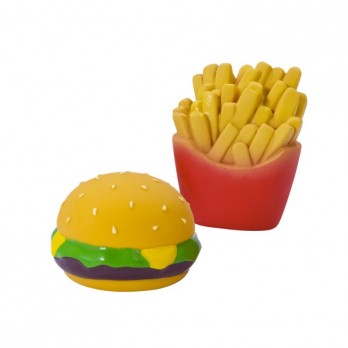 Žaislas šunims lateksinis burgeris/bulvytės fri, 6-7,5 cm