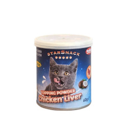 Skanėstas katėms Topping Powder su vištų kepenėlėmis ir katžole, 60 g - nuotrauka 1