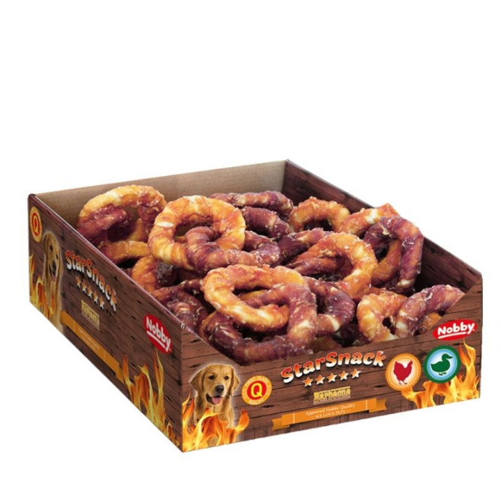 Skanėstas šunims StarSnack Barbecue Chicken/Duck Double Ring su vištiena ir antiena, 10 cm, 1,6 kg