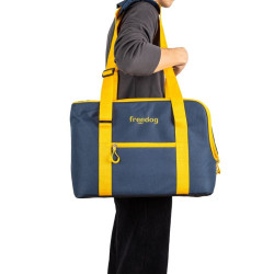 Nešioklė Tote Travel Tails, mėlyna/garstyčių spalva, 45x21x30 cm - nuotrauka 2