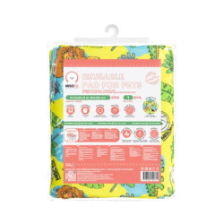Daugkartinio naudojimo pala, 80x140 cm, su liūtais, geltonos spalvos - nuotrauka 1