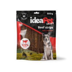 Skanėstas šunims 100% jautienos juostelės, 500 g