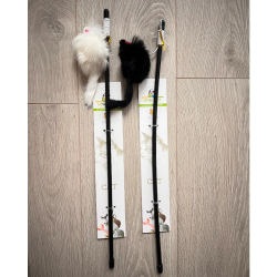 Žaislas katėms meškerė, 49 cm