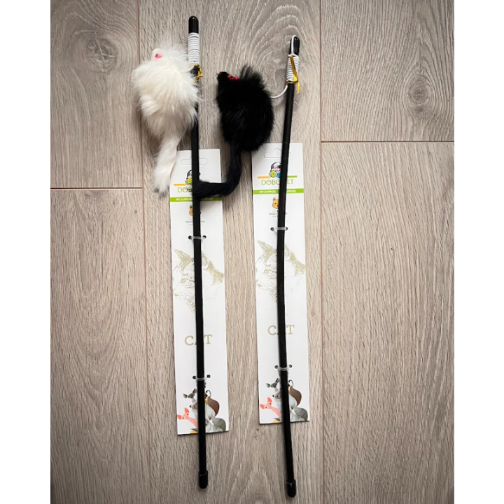 Žaislas katėms meškerė, 49 cm