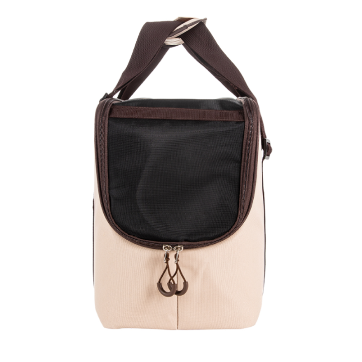 Nešioklė Tote Travel Tails, kreminė/šokolado spalva, 45x21x30 cm