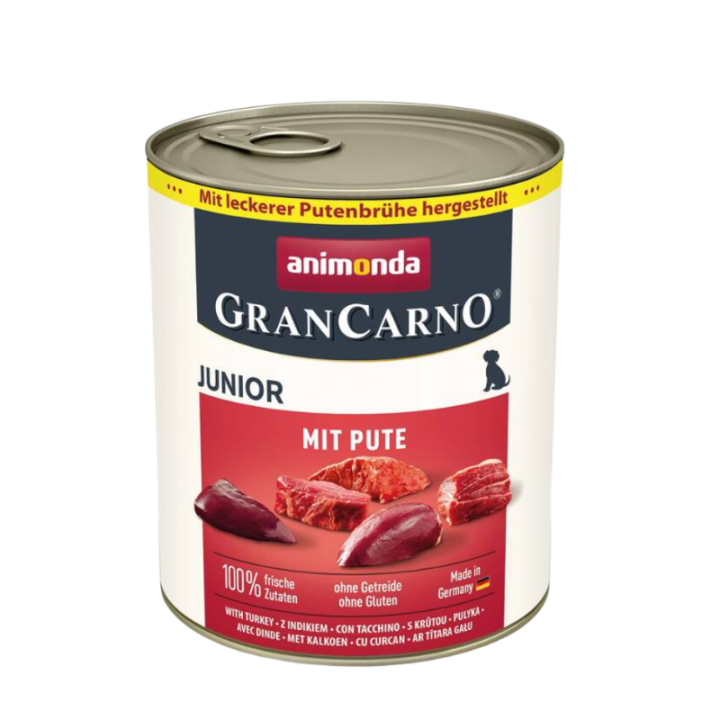 Grancarno Junior 800 g konservai jauniems šunims su kalakutiena