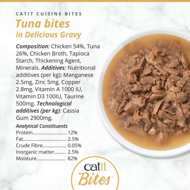 Catit Cuisine Bites konservai katėms su tunu, 75 g