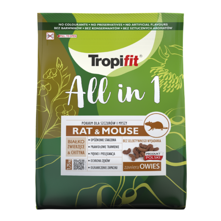 Tropifit All in 1 Rat&Mouse pašaras žiurkėms ir pelėms, 500 g