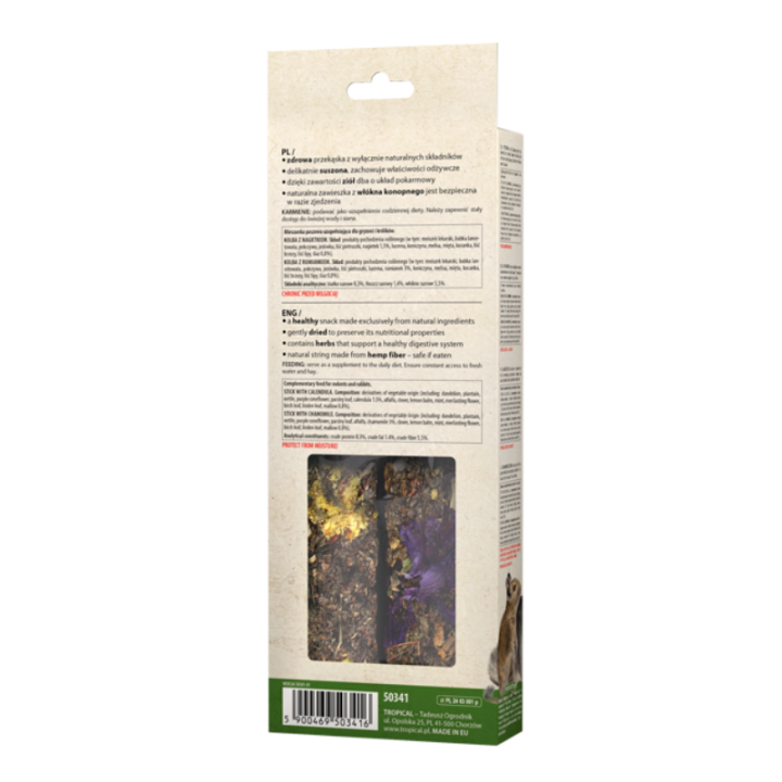 Tropifit Naturals Sticks Herbal skanėstas graužikams, 110 g