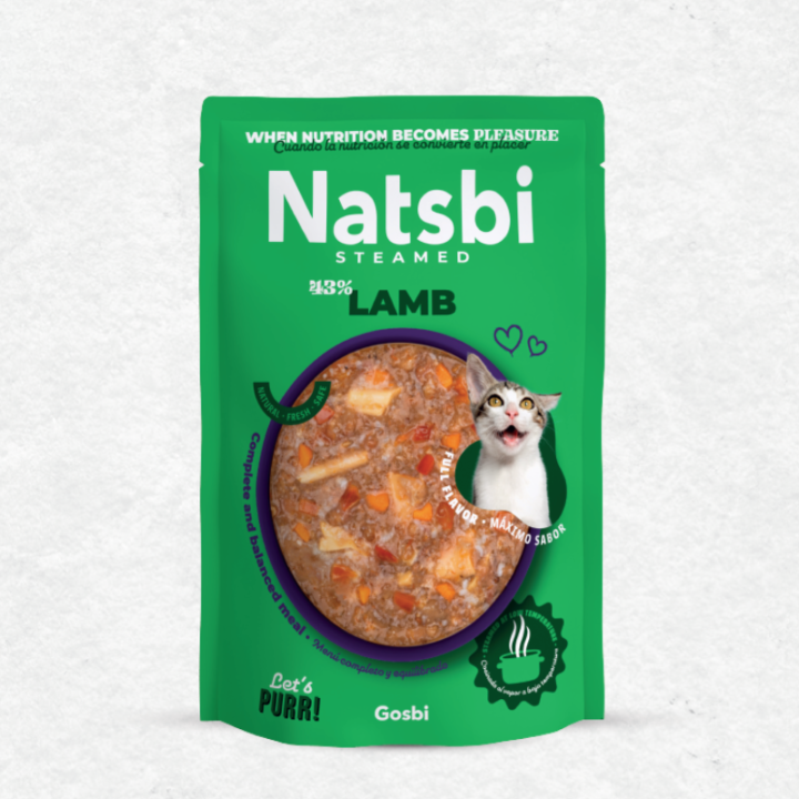 Natsbi Cat Steamed Lamb konservai katėms su ėriena, 80 g