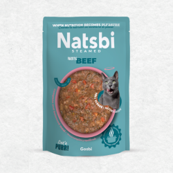 Natsbi Cat Steamed Beef konservai katėms su jautiena, 80 g - nuotrauka 1