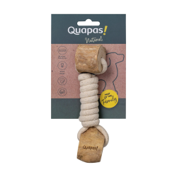 Quapas! Žaislas šunims iš natūralios virvės su kavamedžio žiedais, 24x6 cm - nuotrauka 3