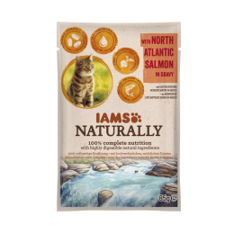 IAMS guliašas suaugusioms katėms su Šiaurės Atlanto lašiša, 85 g - nuotrauka 1