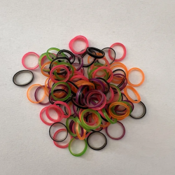 Lateksinės gumytės, 8 mm, spalvotos, 100 vnt.