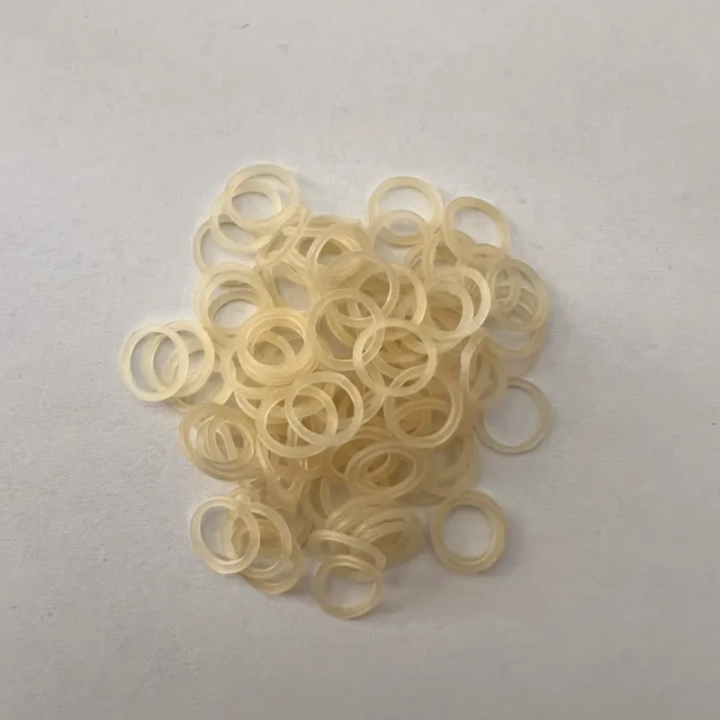 Lateksinės gumytės, 8 mm, baltos, 100 vnt.