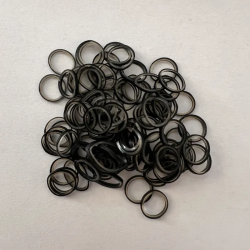 Lateksinės gumytės, 8 mm, juodos, 100 vnt.