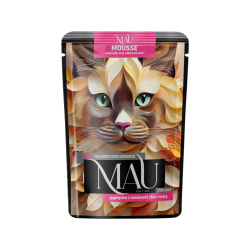 Mau Mousse konservai sterilizuotoms katėms su ėriena, chia sėklomis ir mėtomis, 85 g