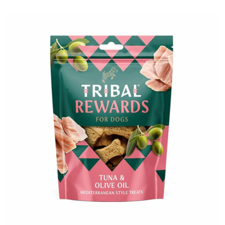 Tribal Rewards sausainiai šunims su tunu ir alyvuogių aliejumi, 125 g